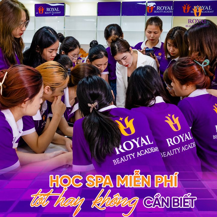 Học viên được thực hành với người thật tại Royal Beauty Academy